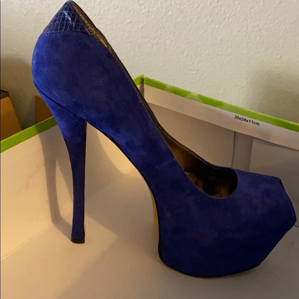 Sam Edelman Alexa, Blue Suede Sz 7.5